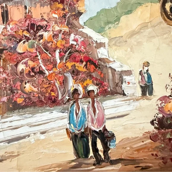 R. Birchard Oil Painting Original Impressionism Signed, Europe City, 22”x26”